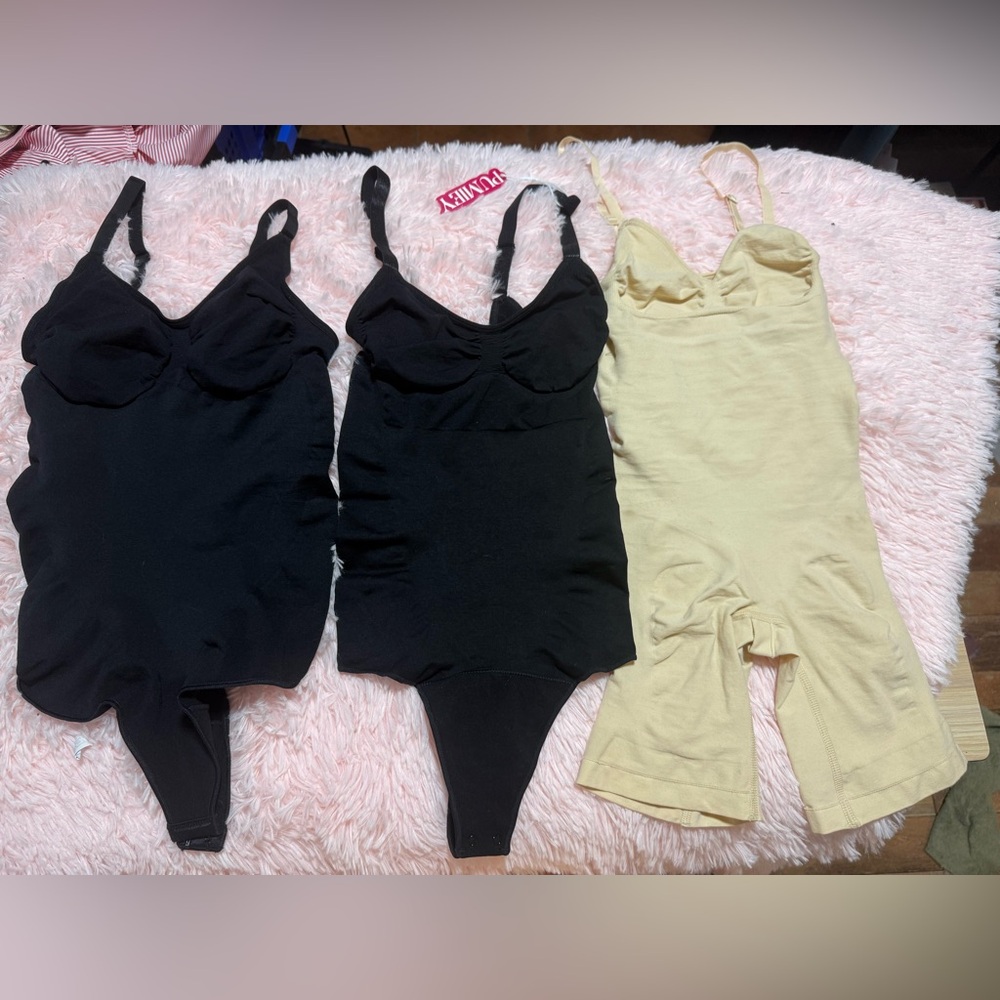 Black and cream Shapewear Bodysuits